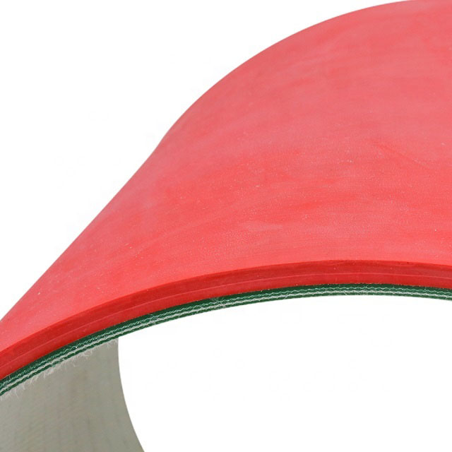 Red rubber coated pvc conveyor belt Brick Belt used in ceramic industry